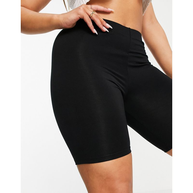 DESIGN Hourglass – 2-Pack kurze Basic-Leggings in Schwarz